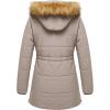 WenVen Women’s Winter Waterproof Thickened Puffer Parka Coat with Fur Hood(Camel)