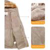 WenVen Women’s Winter Waterproof Thickened Puffer Parka Coat with Fur Hood(Camel)