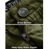 WenVen Men’s Cotton Twill Cargo Shorts Classic Relaxed Fit- Reg and Big & Tall Sizes(Military Green)