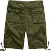 WenVen Men’s Cotton Twill Cargo Shorts Classic Relaxed Fit- Reg and Big & Tall Sizes(Military Green)