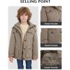 WenVen Boy’s & Girl’s Winter Warm Sherpa Lined Parka Coat with Removable Hood(Khaki)