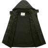 WenVen Women’s Casual Cotton Military Jacket Lightweight Hooded Anorak Coat(Army Green)