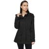 WenVen Women’s Casual Cotton Military Jacket Lightweight Hooded Anorak Coat(Black)