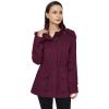 WenVen Women’s Casual Cotton Military Jacket Lightweight Hooded Anorak Coat(Deep Wine)