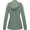 WenVen Women’s Casual Cotton Military Jacket Lightweight Hooded Anorak Coat(Green)