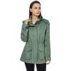 WenVen Women’s Casual Cotton Military Jacket Lightweight Hooded Anorak Coat(Green)