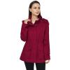 WenVen Women’s Casual Cotton Military Jacket Lightweight Hooded Anorak Coat(Red)