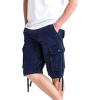 WenVen Men’s Cotton Twill Cargo Shorts Classic Relaxed Fit- Reg and Big & Tall Sizes(2021 Blue)