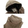 WenVen Men’s Quilted Lined Multi Pockets Casual Vest with Hood