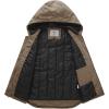 WenVen Men’s Quilted Lined Multi Pockets Casual Vest with Hood