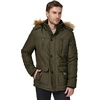 WenVen Men’s Winter Coat Warm Parka Jacket with Faux Fur Removable Hood(Army Green)