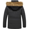 WenVen Men’s Winter Coat Warm Parka Jacket with Faux Fur Removable Hood(Charcoal)