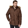 WenVen Men’s Winter Coat Warm Parka Jacket with Faux Fur Removable Hood(Coffee)