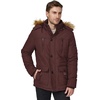 WenVen Men’s Winter Coat Warm Parka Jacket with Faux Fur Removable Hood(Red)