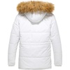 WenVen Men’s Winter Coat Warm Parka Jacket with Faux Fur Removable Hood(White)