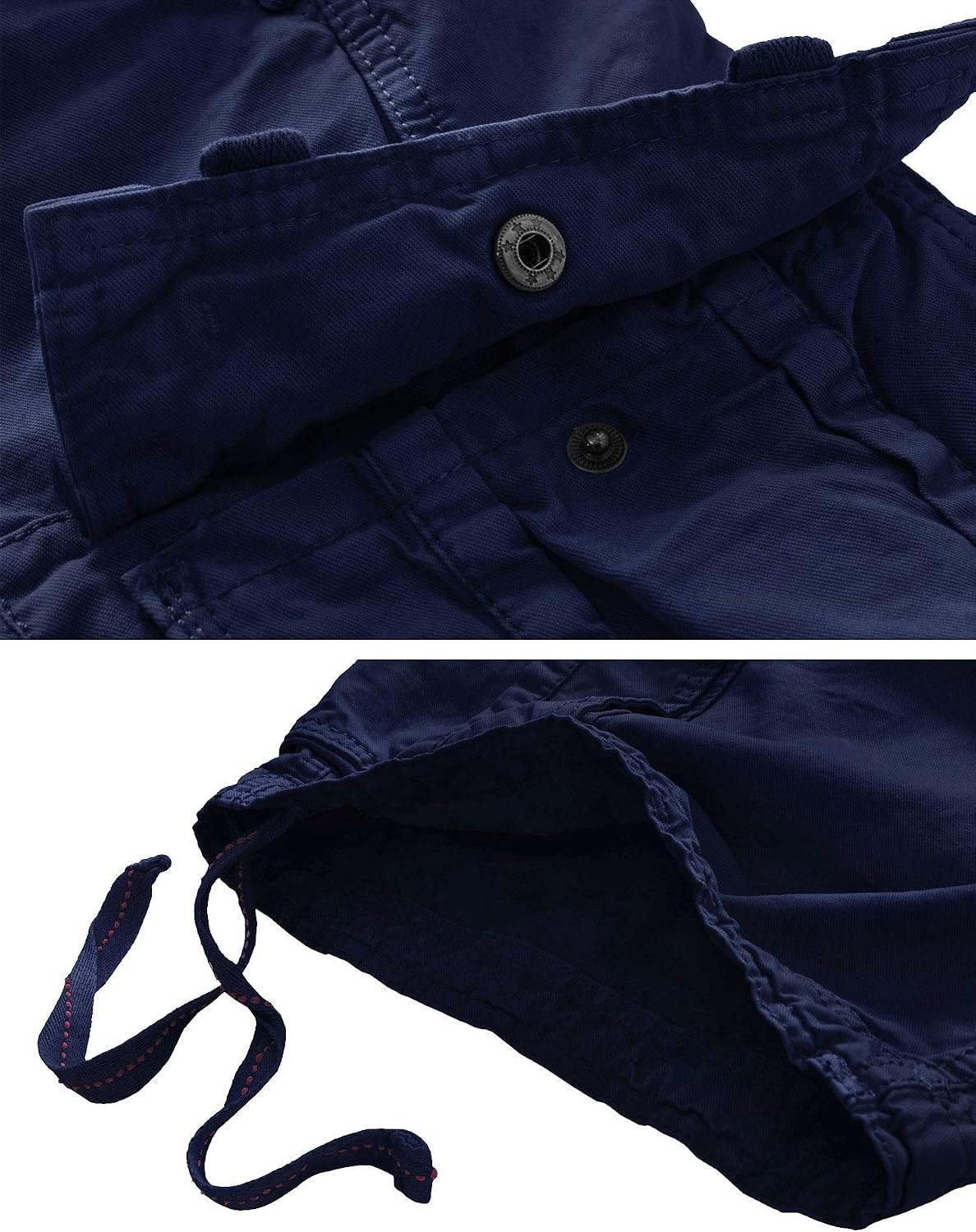 image:imageWenVen Mens Cotton Twill Cargo Shorts Classic Relaxed Fit Reg and Big amp Tall SizesBlue