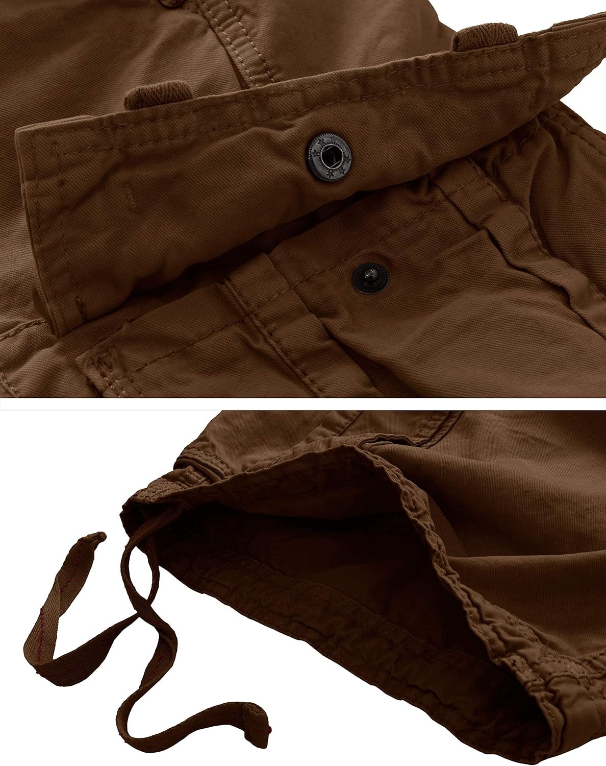 image:imageWenVen Mens Cotton Twill Cargo Shorts Classic Relaxed Fit Reg and Big amp Tall SizesCoffee