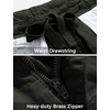 WenVen Men’s Cotton Twill Cargo Shorts Classic Relaxed Fit | Reg and Big & Tall Sizes(Army Green)