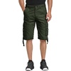 WenVen Men’s Cotton Twill Cargo Shorts Classic Relaxed Fit | Reg and Big & Tall Sizes(Army Green)