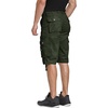 WenVen Men’s Cotton Twill Cargo Shorts Classic Relaxed Fit | Reg and Big & Tall Sizes(Army Green)