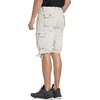 WenVen Men’s Cotton Twill Cargo Shorts Classic Relaxed Fit | Reg and Big & Tall Sizes(Beige)