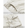 WenVen Men’s Cotton Twill Cargo Shorts Classic Relaxed Fit | Reg and Big & Tall Sizes(Beige)