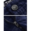 WenVen Men’s Cotton Twill Cargo Shorts Classic Relaxed Fit | Reg and Big & Tall Sizes(Blue)