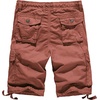 WenVen Men’s Cotton Twill Cargo Shorts Classic Relaxed Fit | Reg and Big & Tall Sizes(Brick Red)