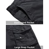 WenVen Men’s Cotton Twill Cargo Shorts Classic Relaxed Fit | Reg and Big & Tall Sizes(Charcoal)