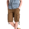 WenVen Men’s Cotton Twill Cargo Shorts Classic Relaxed Fit | Reg and Big & Tall Sizes(Coffee)