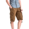 WenVen Men’s Cotton Twill Cargo Shorts Classic Relaxed Fit | Reg and Big & Tall Sizes(Coffee)