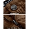WenVen Men’s Cotton Twill Cargo Shorts Classic Relaxed Fit | Reg and Big & Tall Sizes(Coffee)
