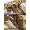WenVen Men’s Cotton Twill Cargo Shorts Classic Relaxed Fit | Reg and Big & Tall Sizes(Khaki)