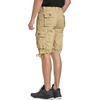 WenVen Men’s Cotton Twill Cargo Shorts Classic Relaxed Fit | Reg and Big & Tall Sizes(Khaki)