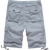 WenVen Men’s Cotton Twill Cargo Shorts Classic Relaxed Fit | Reg and Big & Tall Sizes(Light Grey)