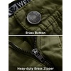 WenVen Men’s Cotton Twill Cargo Shorts Classic Relaxed Fit | Reg and Big & Tall Sizes(Military Green)