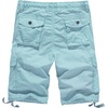 WenVen Men’s Cotton Twill Cargo Shorts Classic Relaxed Fit | Reg and Big & Tall Sizes(Skyblue)