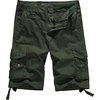 WenVen Men’s Cotton Twill Cargo Shorts Classic Relaxed Fit | Reg and Big & Tall Sizes(Army Green)