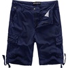 WenVen Men’s Cotton Twill Cargo Shorts Classic Relaxed Fit | Reg and Big & Tall Sizes(Blue)