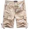 WenVen Men’s Cotton Twill Cargo Shorts Classic Relaxed Fit | Reg and Big & Tall Sizes(Dark Khaki)
