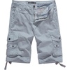 WenVen Men’s Cotton Twill Cargo Shorts Classic Relaxed Fit | Reg and Big & Tall Sizes(Light Grey)