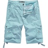 WenVen Men’s Cotton Twill Cargo Shorts Classic Relaxed Fit | Reg and Big & Tall Sizes(Skyblue)