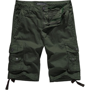 WenVen Men’s Cotton Twill Cargo Shorts Classic Relaxed Fit | Reg and Big & Tall Sizes(Army Green)