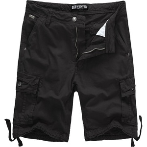 WenVen Men’s Cotton Twill Cargo Shorts Classic Relaxed Fit | Reg and Big & Tall Sizes(Black)