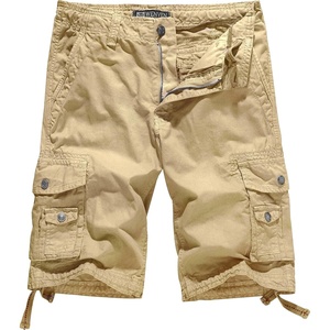 WenVen Men’s Cotton Twill Cargo Shorts Classic Relaxed Fit | Reg and Big & Tall Sizes(Khaki)