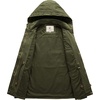 WenVen Women’s Cotton Military Jacket Lightweight Casual Anorak Coat | Spring & Fall Outerwear with Removable Hood(Army Green)