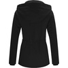 WenVen Women’s Cotton Military Jacket Lightweight Casual Anorak Coat | Spring & Fall Outerwear with Removable Hood(Black)