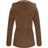 WenVen Women’s Cotton Military Jacket Lightweight Casual Anorak Coat | Spring & Fall Outerwear with Removable Hood(Coffee)