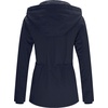 WenVen Women’s Cotton Military Jacket Lightweight Casual Anorak Coat | Spring & Fall Outerwear with Removable Hood(Navy)