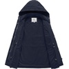 WenVen Women’s Cotton Military Jacket Lightweight Casual Anorak Coat | Spring & Fall Outerwear with Removable Hood(Navy)